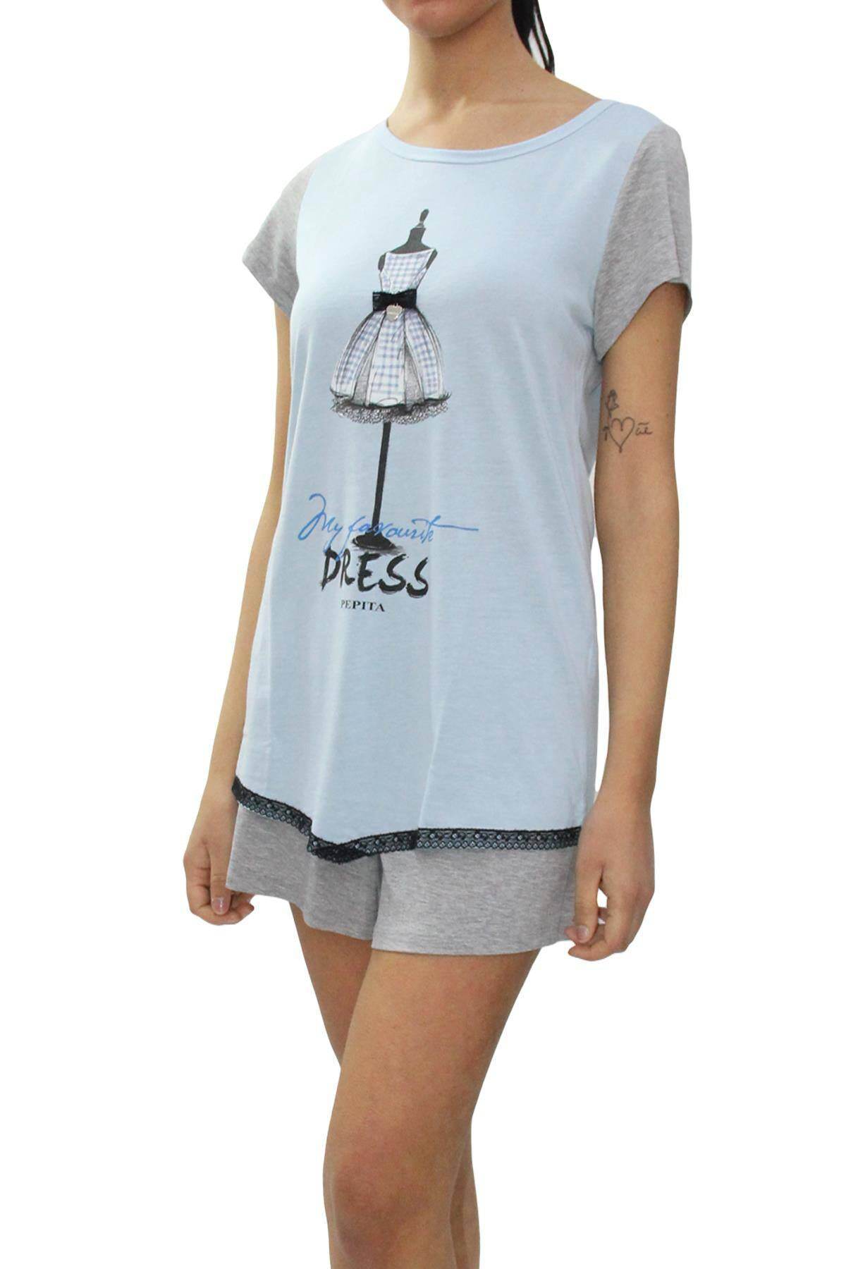 Pigiama corto Donna MARGARET 4601 Pepita - evabiancheria