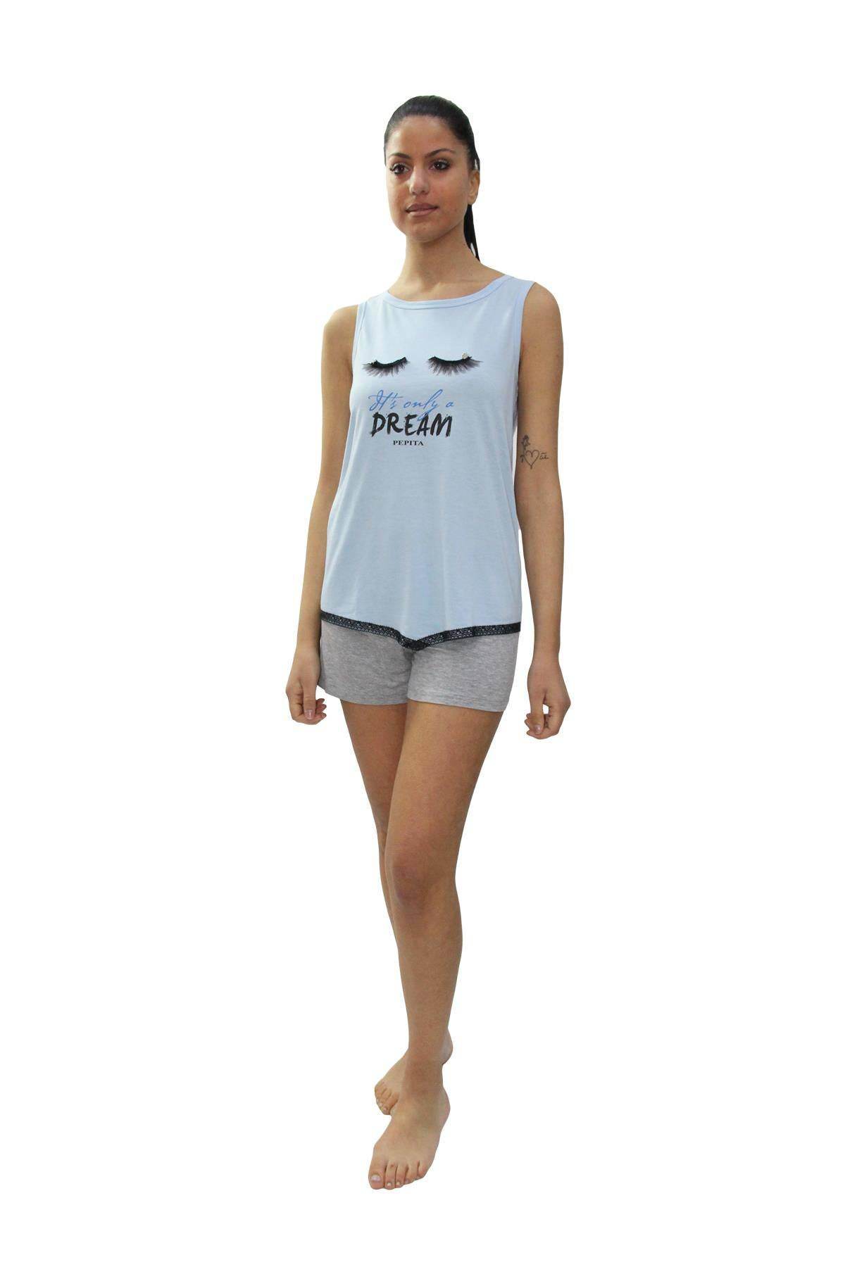 Pigiama corto Donna MARGARET 4603 Pepita - evabiancheria