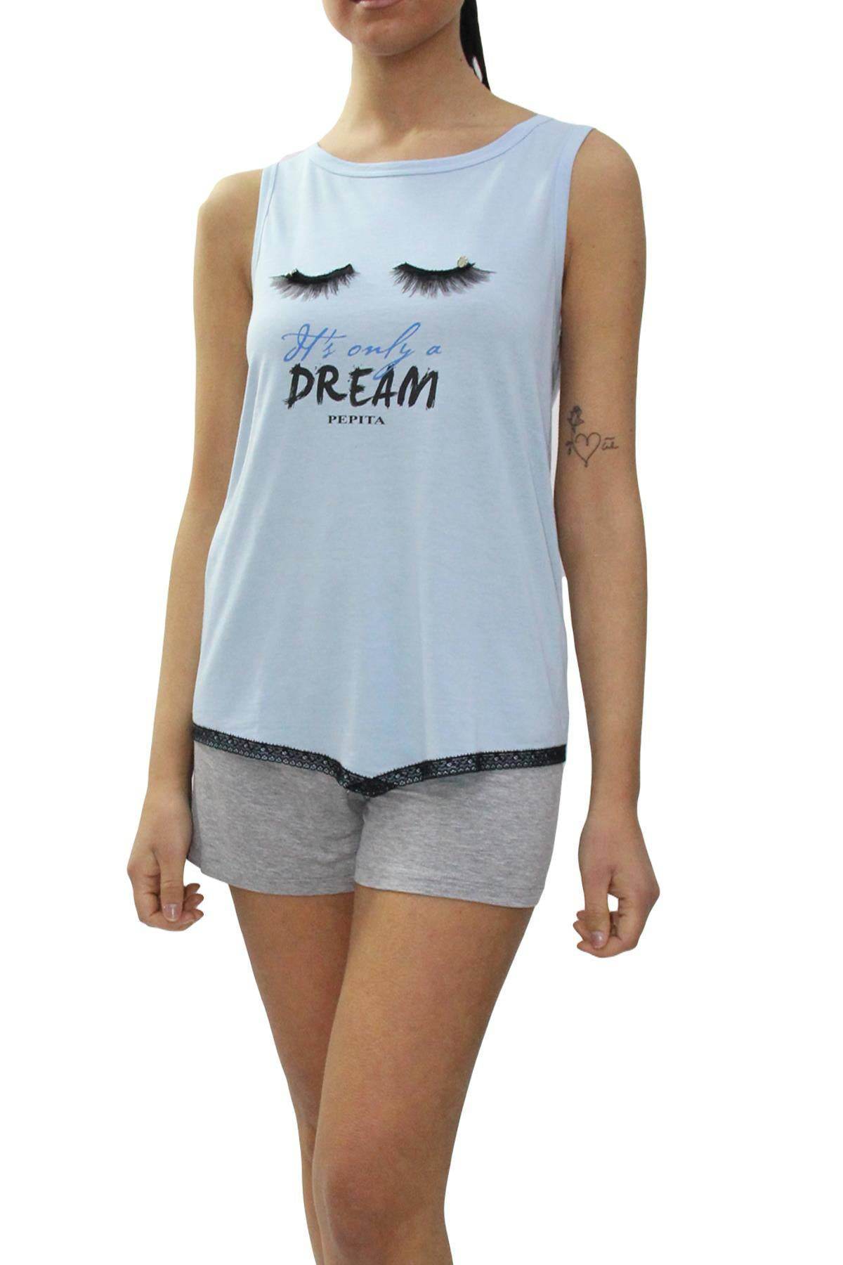 Pigiama corto Donna MARGARET 4603 Pepita - evabiancheria