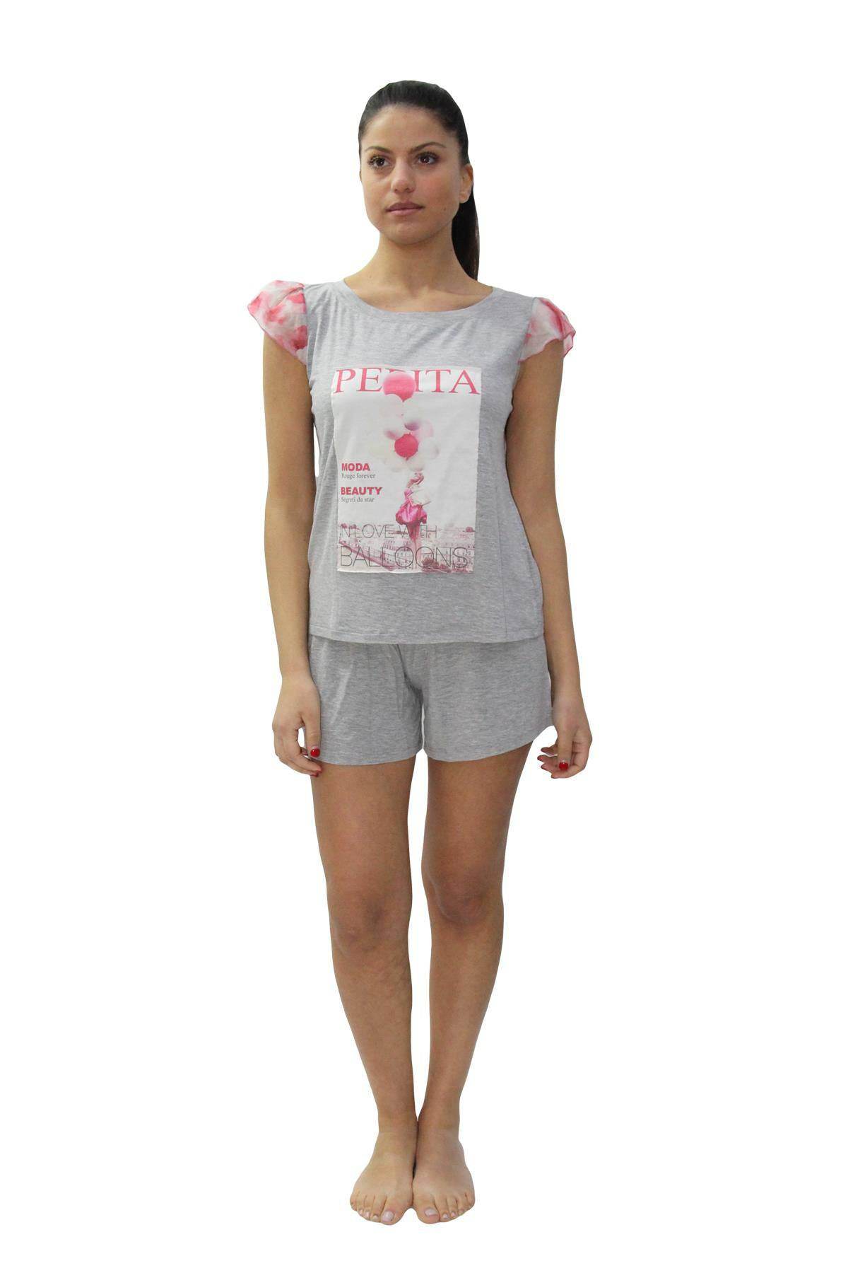 Pigiama corto Donna NISHA 8712 Pepita - evabiancheria