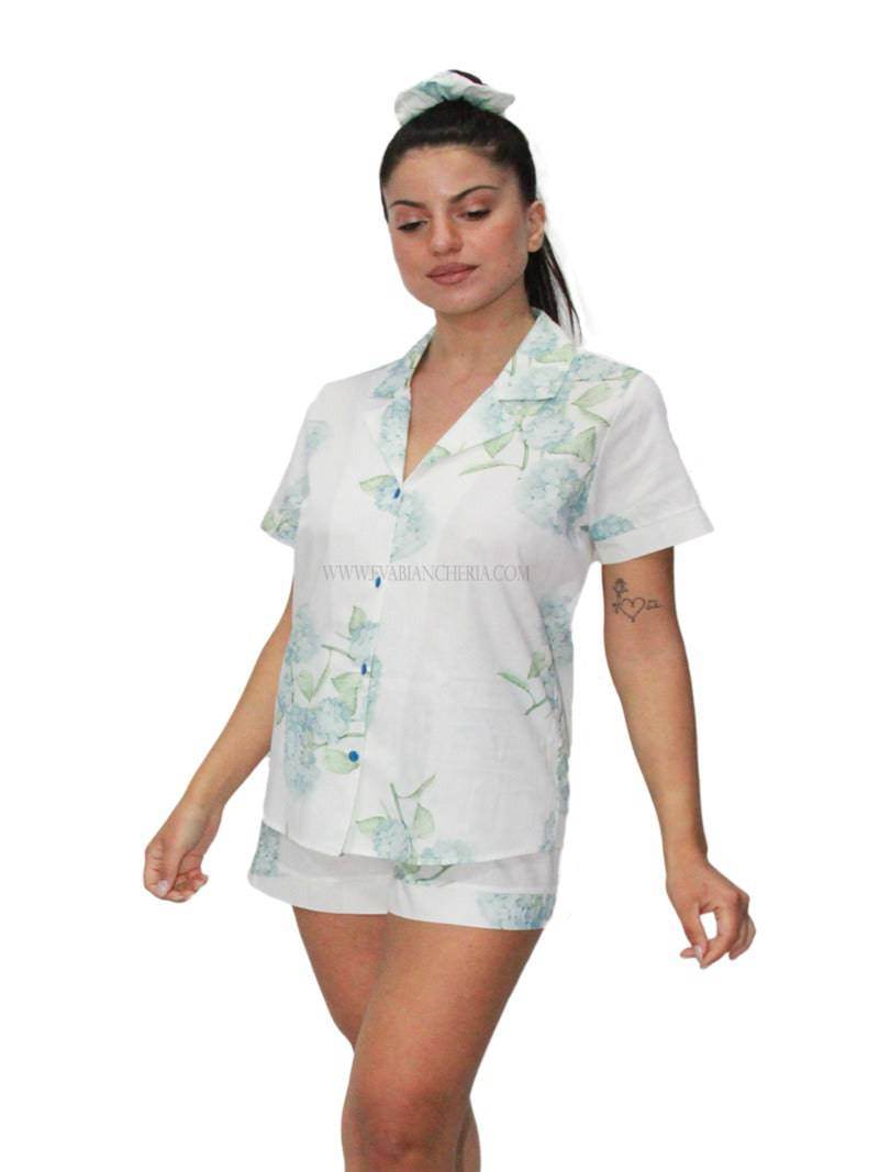 Pigiama corto Donna ORTENSIA COT PIG Filo D Angelo - evabiancheria