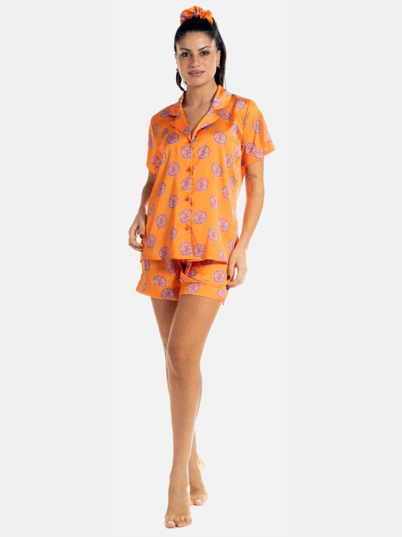 Pigiama corto Donna ORTENSIA MESSICO Filo D Angelo - evabiancheria