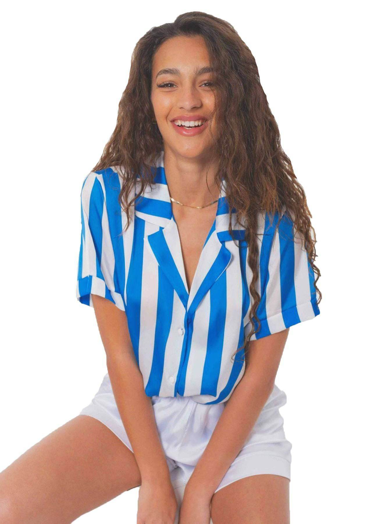 Pigiama corto Donna Ortensia Napoli Filo D Angelo - evabiancheria