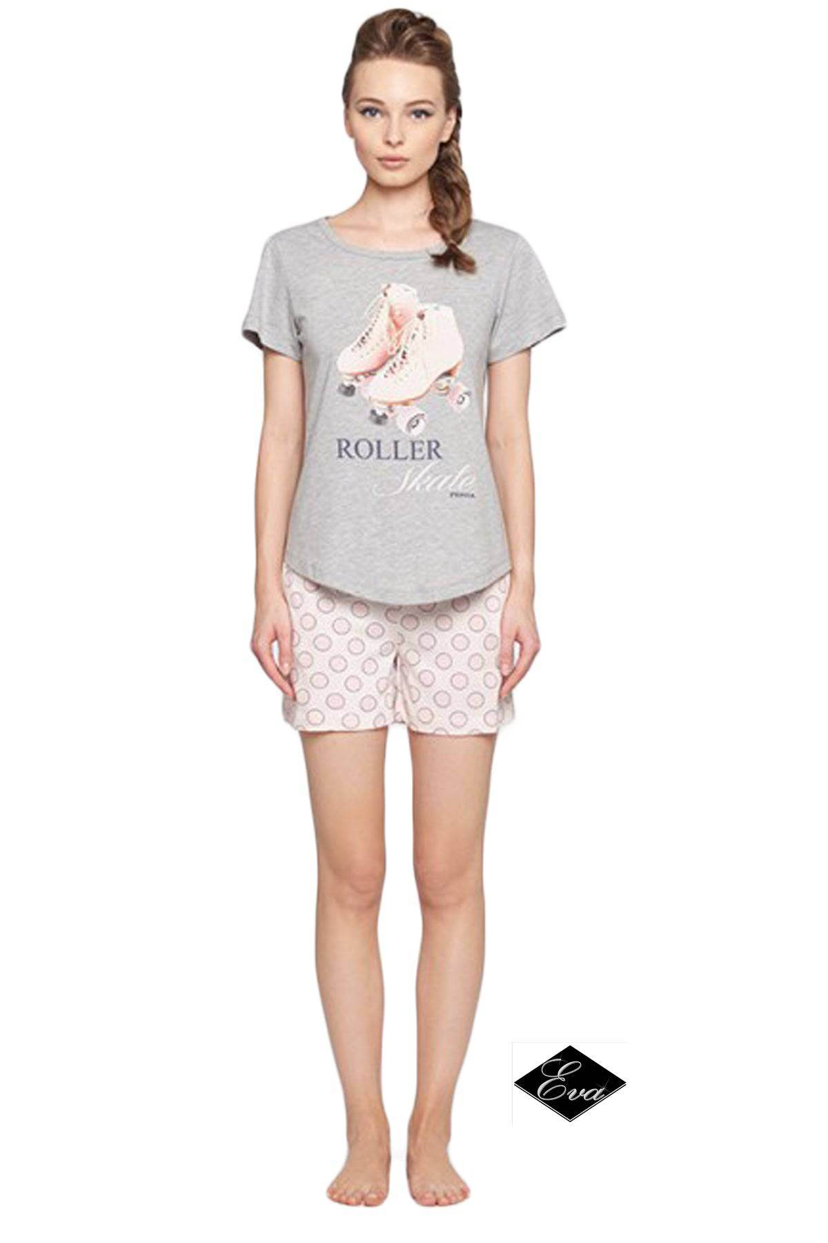 Pigiama corto Donna ROLLER 9996 Pepita - evabiancheria
