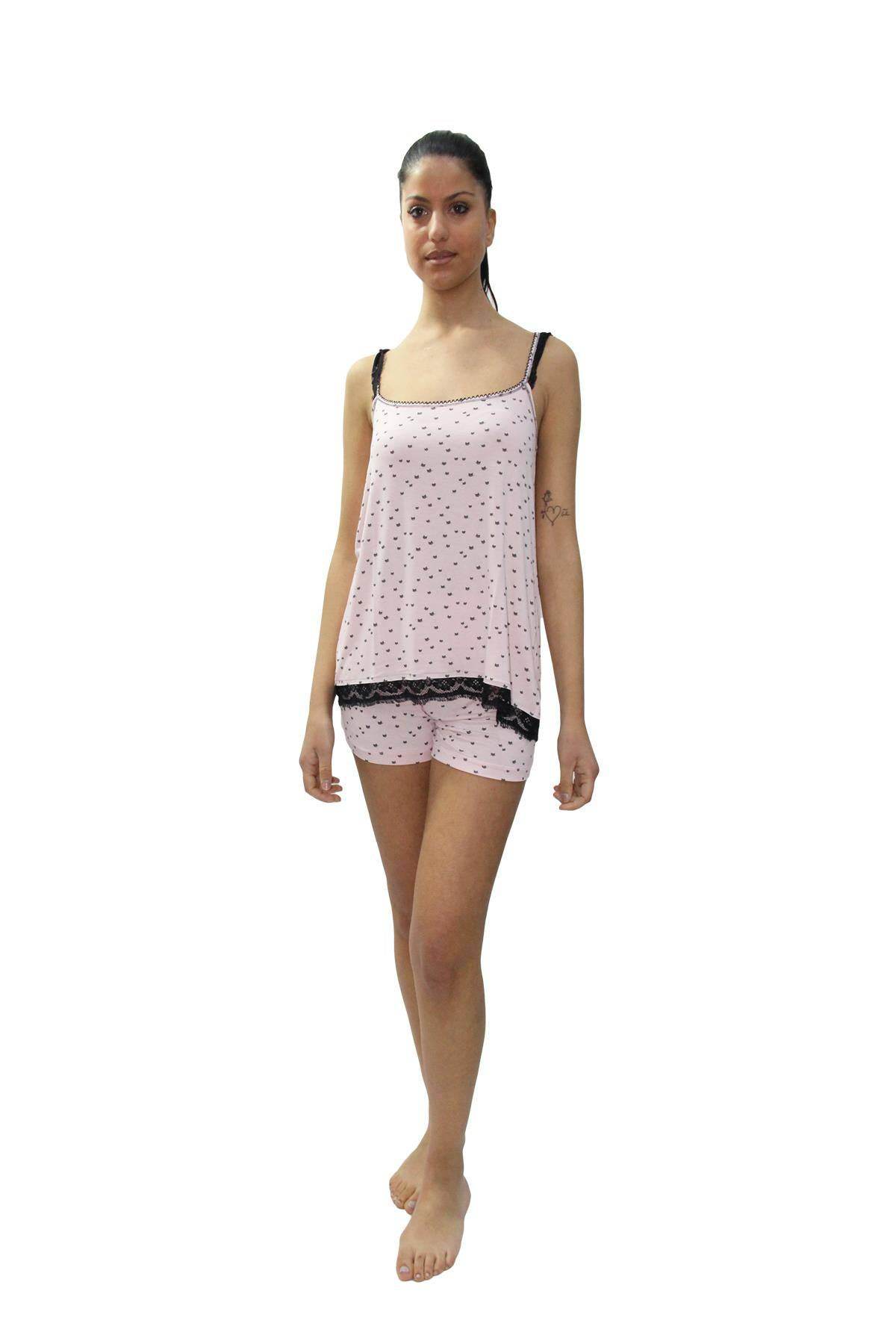 Pigiama corto Donna SELINA 4612 Pepita - evabiancheria