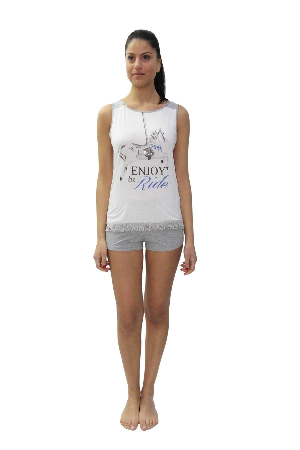 Pigiama corto Donna SHAILA 8645 Pepita - evabiancheria