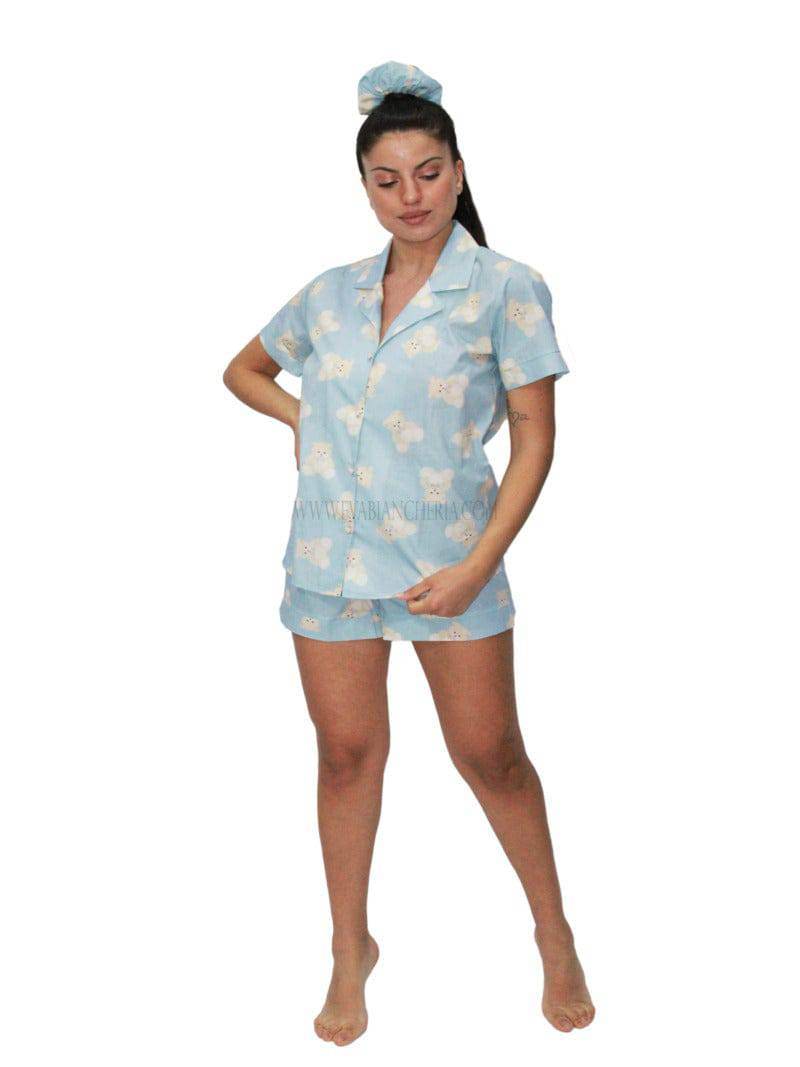 Pigiama corto Donna TEDDY COT PIG Filo D Angelo - evabiancheria