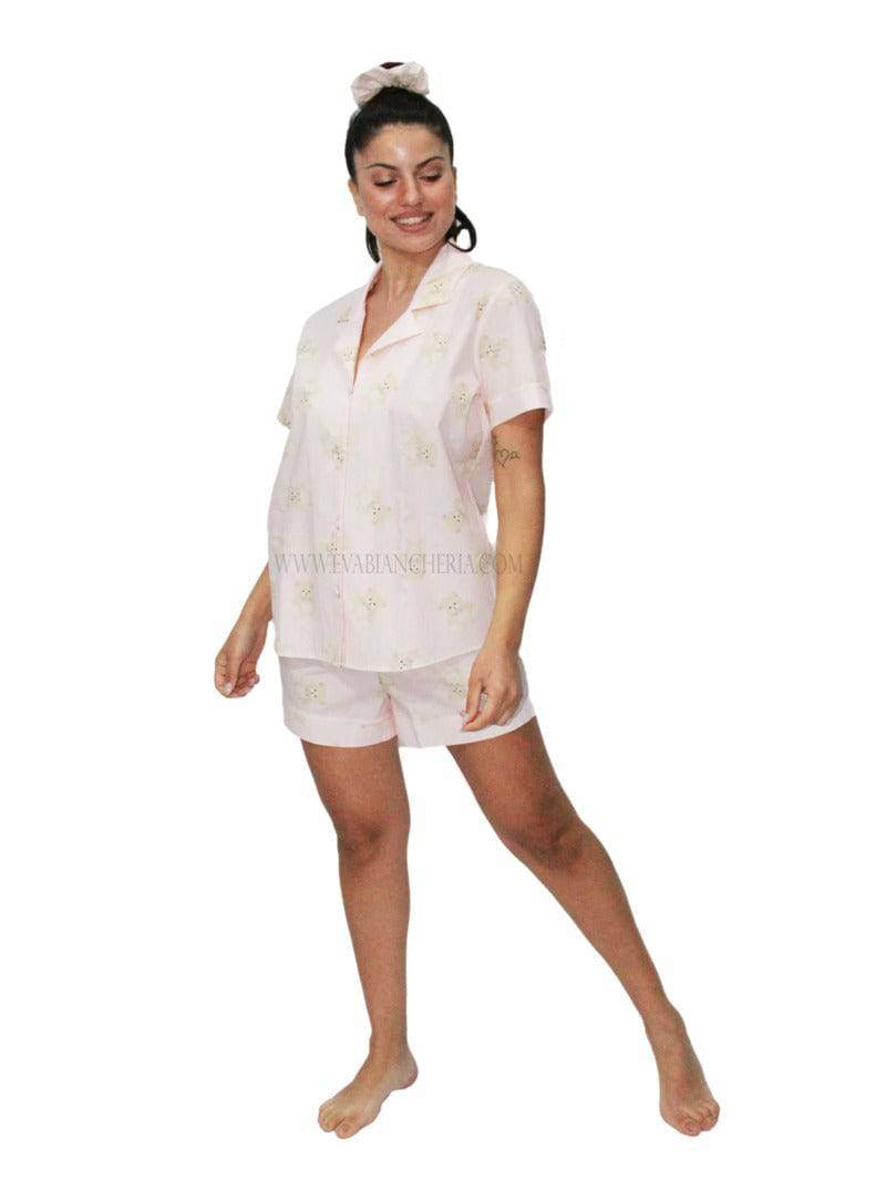 Pigiama corto Donna TEDDY COT PIG Filo D Angelo - evabiancheria