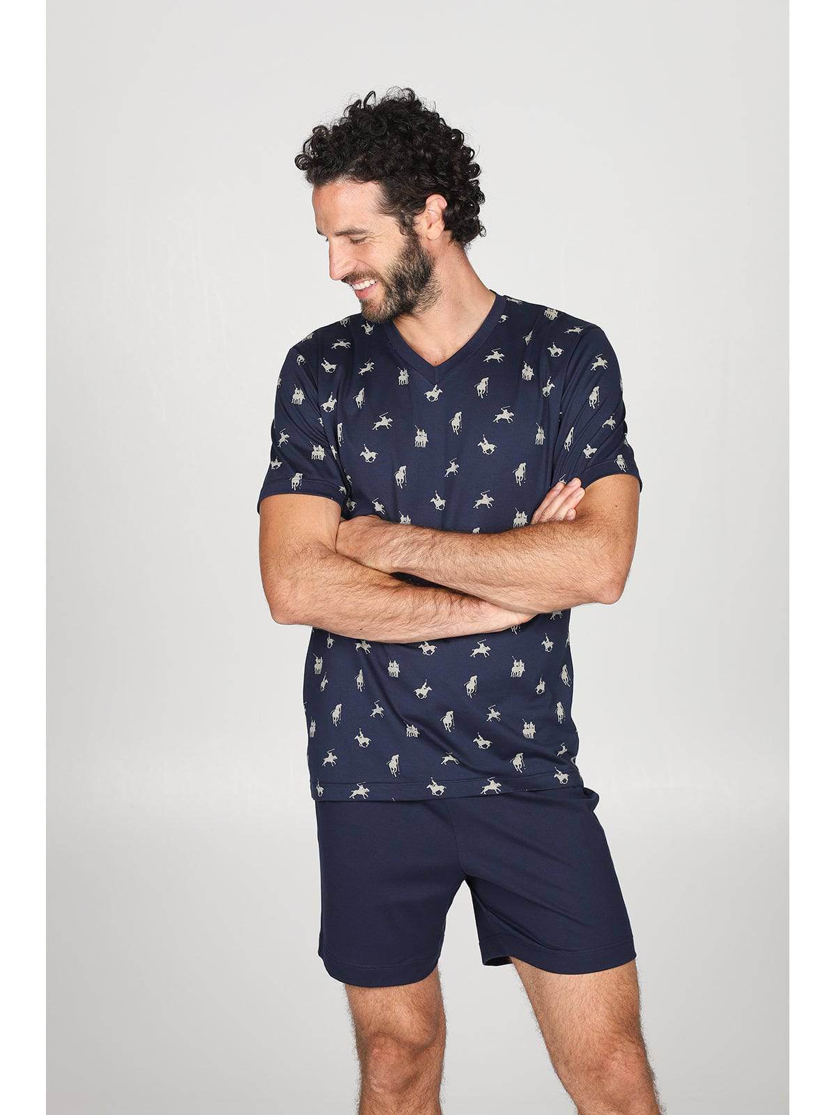 Pigiama corto Uomo Balti Jac801 Cavalli Julipet - evabiancheria