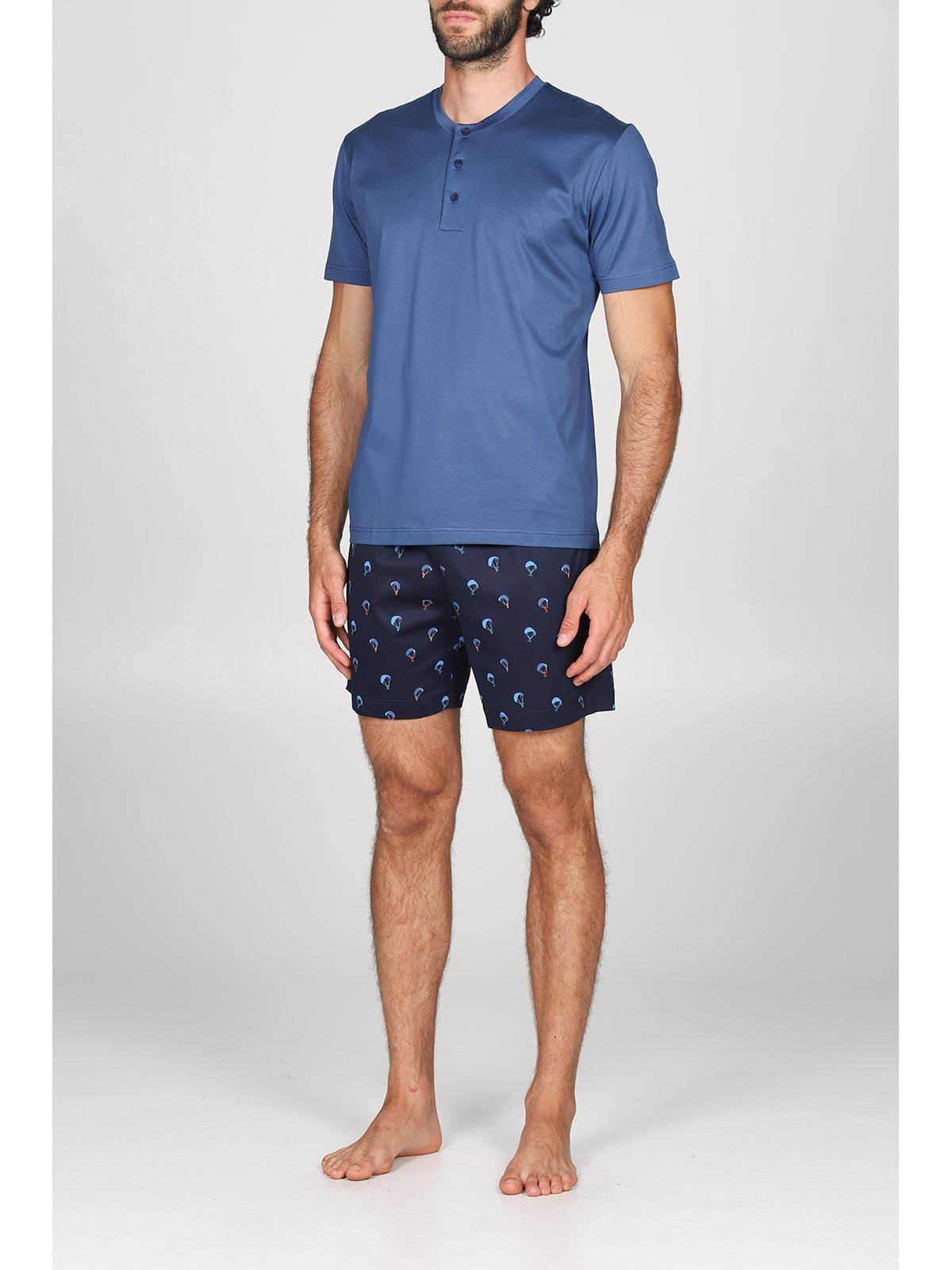 Pigiama corto Uomo Barcellona Jac819 Parapendio Julipet - evabiancheria