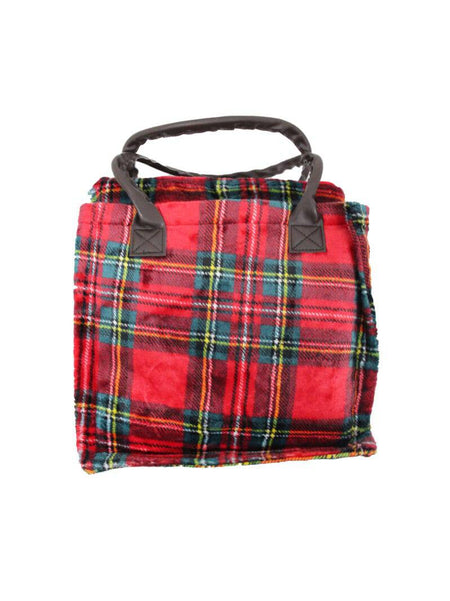 Plaid stampato natalizio Biancheria TARTAN BAG Lovely Shabby evabiancheria