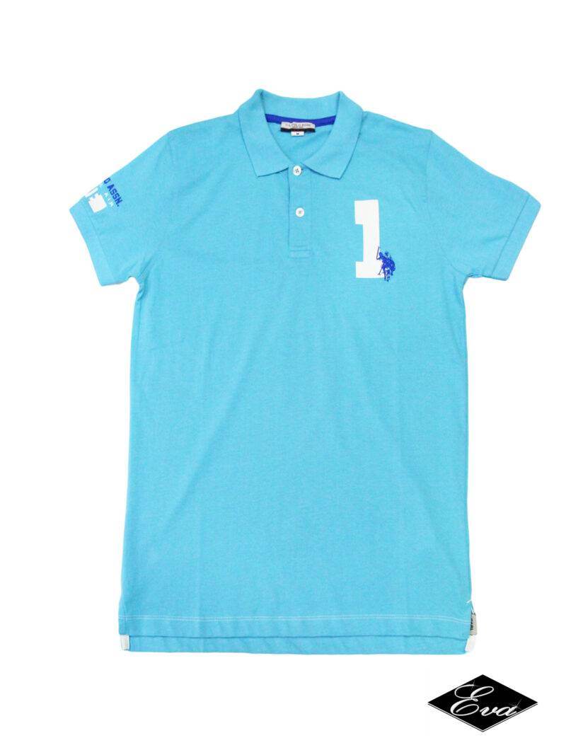 Polo Manica corta Uomo 33259 50313 Turchese Us Polo Assn - evabiancheria