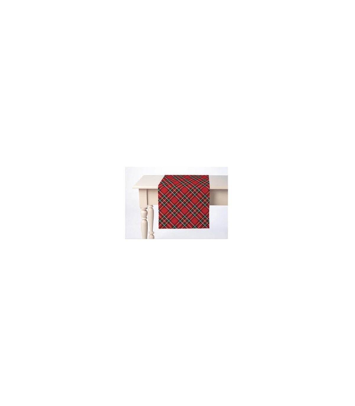 Runner 45x150 Biancheria Tartan Runner Nat Mae - evabiancheria