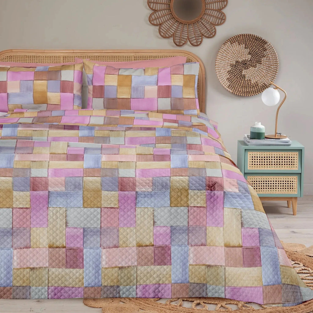 Quilt Stampato Letto Tetris Boutis Mae evabiancheria