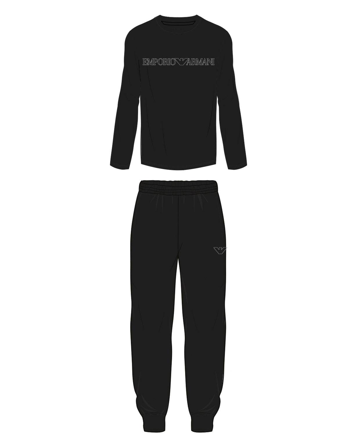 Pigiama Giro collo Uomo AF14978 EM000616 Emporio Armani - evabiancheria