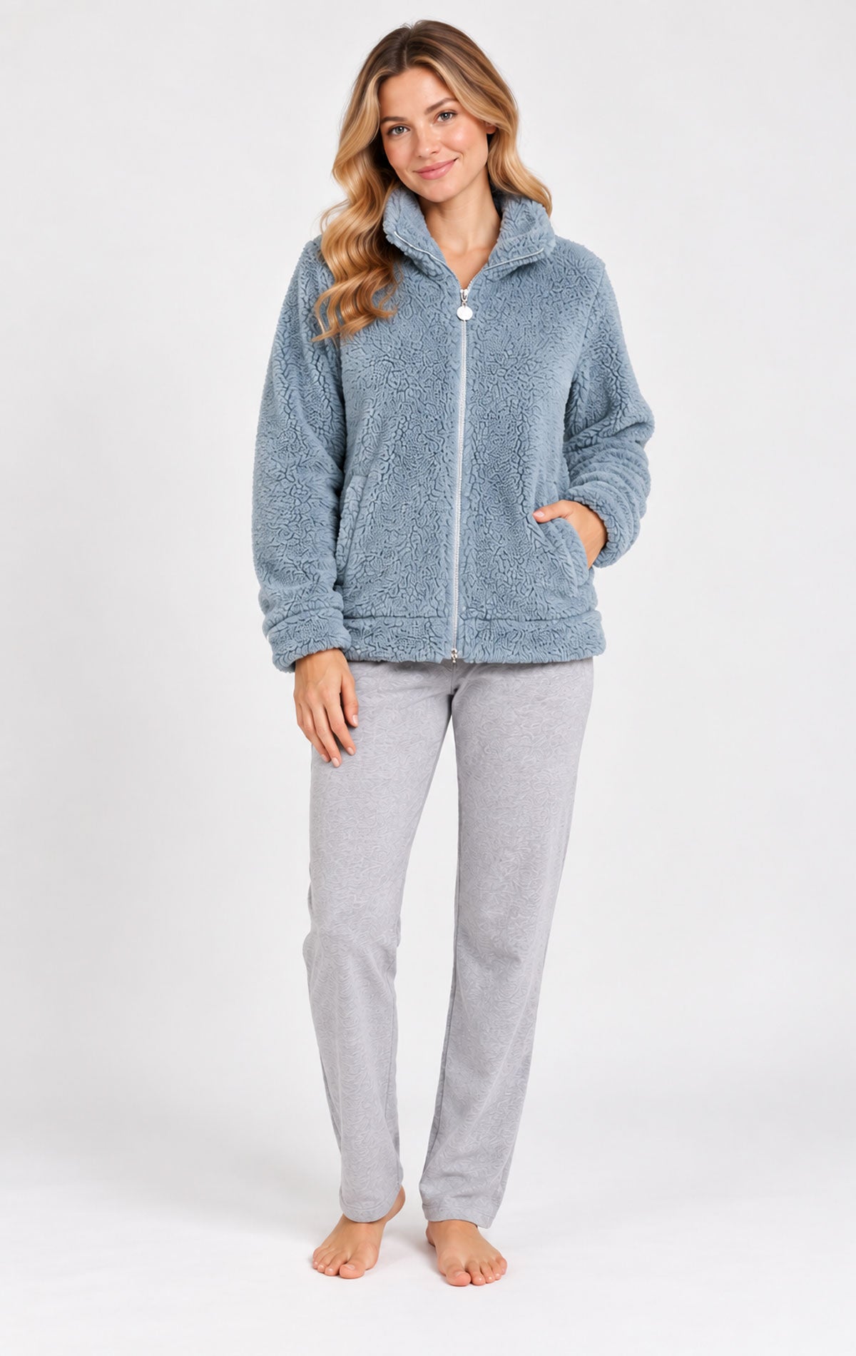 Vestaglia con zip Donna SY54 Verdissima