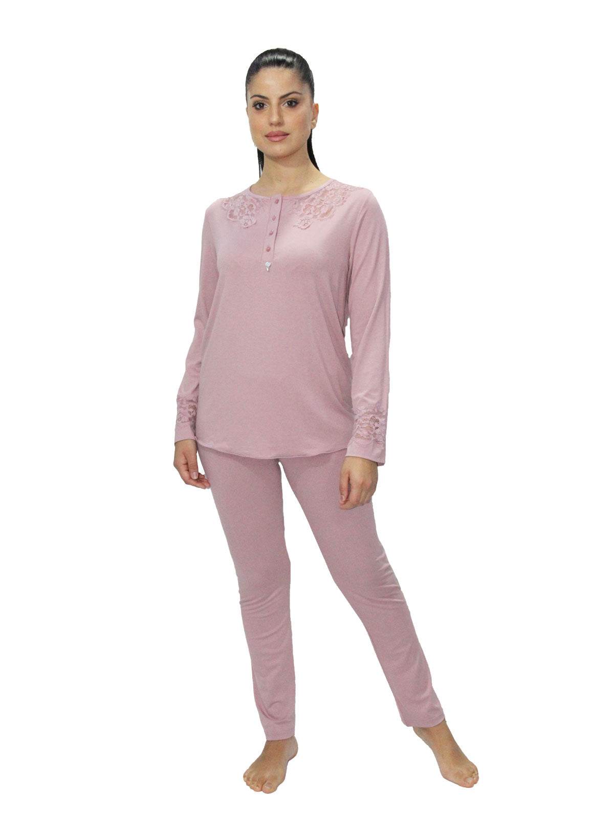 Pigiama Serafino Donna D2713 Amadine - evabiancheria
