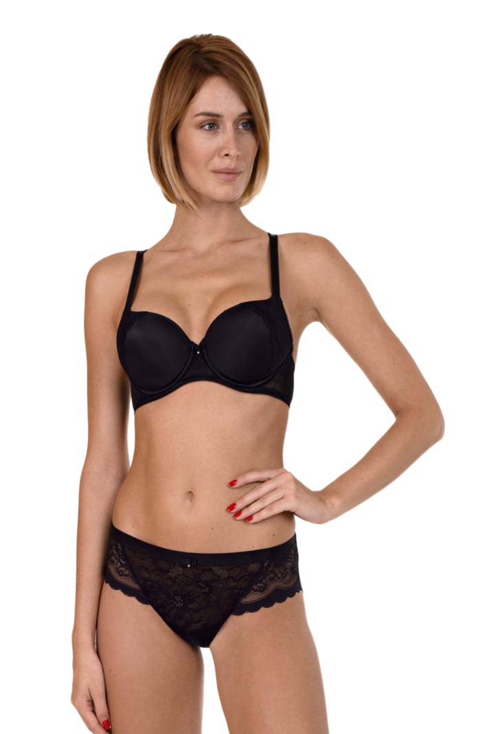 Reggiseno Coppa preformata Donna EVELYN 20228/9 nero Lisca evabiancheria