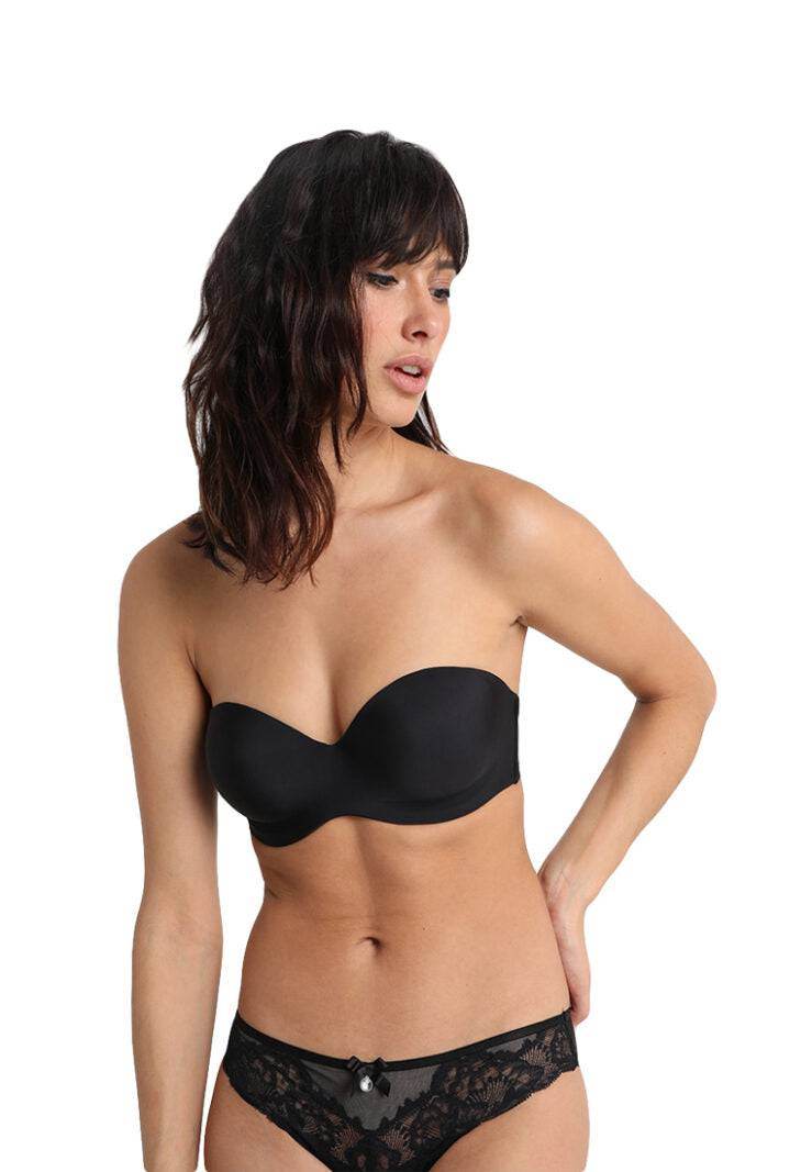 Reggiseno Fascia Preformata Donna ABSOLUTE INVISIBLE 2925 nero Chantelle - evabiancheria