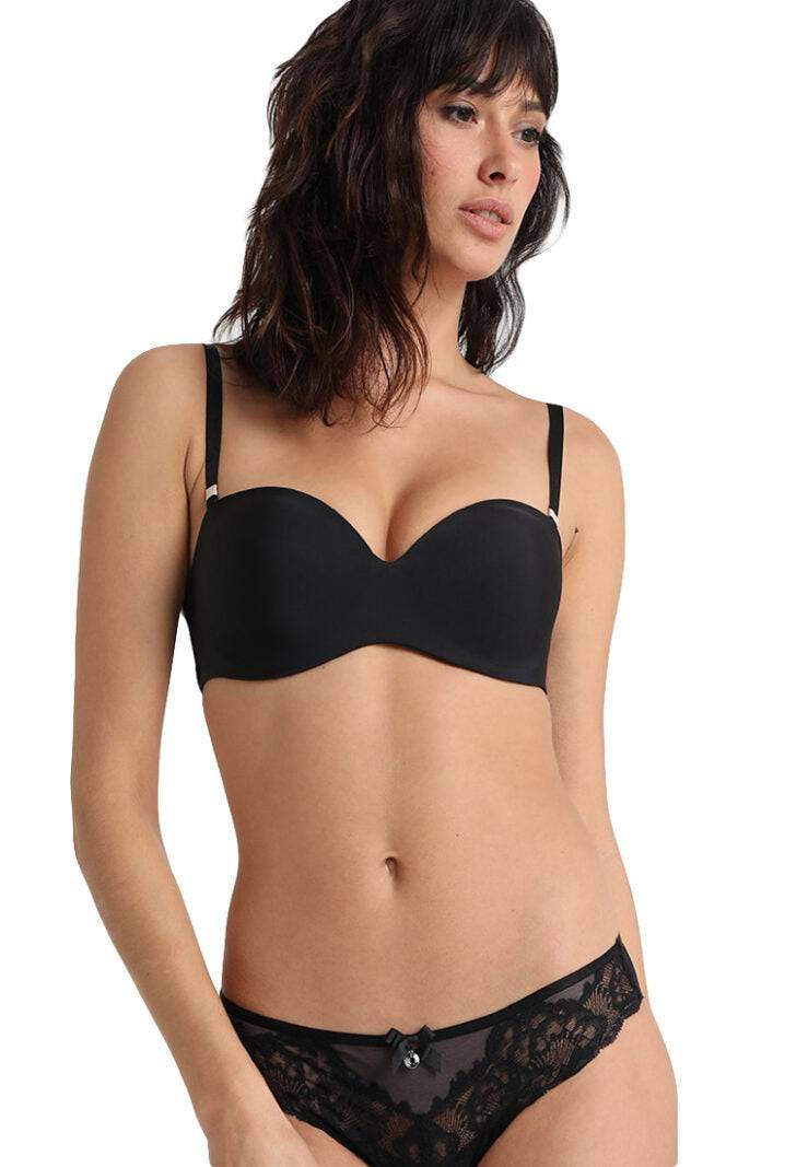 Reggiseno Fascia Preformata Donna ABSOLUTE INVISIBLE 2925 nero Chantelle - evabiancheria