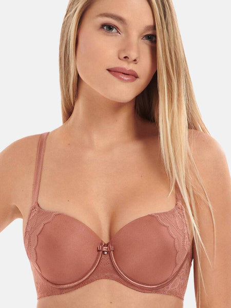 Reggiseno Foderato con ferretto Donna EVELYN 20228/9 Ambra Lisca evabiancheria