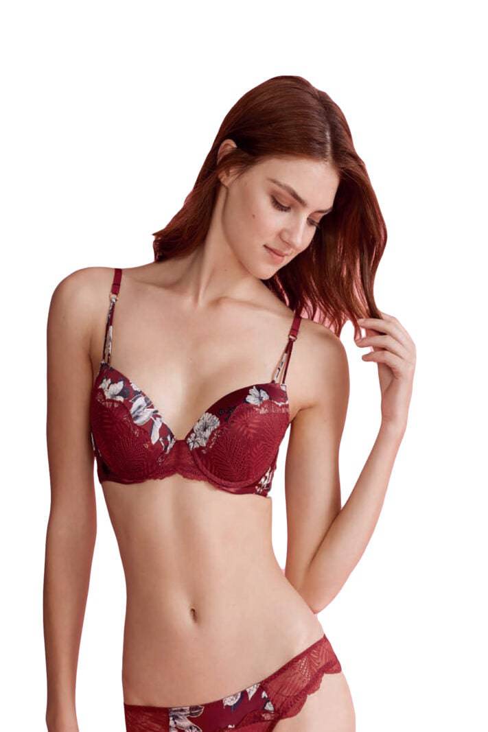 Reggiseno Push-up Donna L2061 Bordeaux Promise evabiancheria