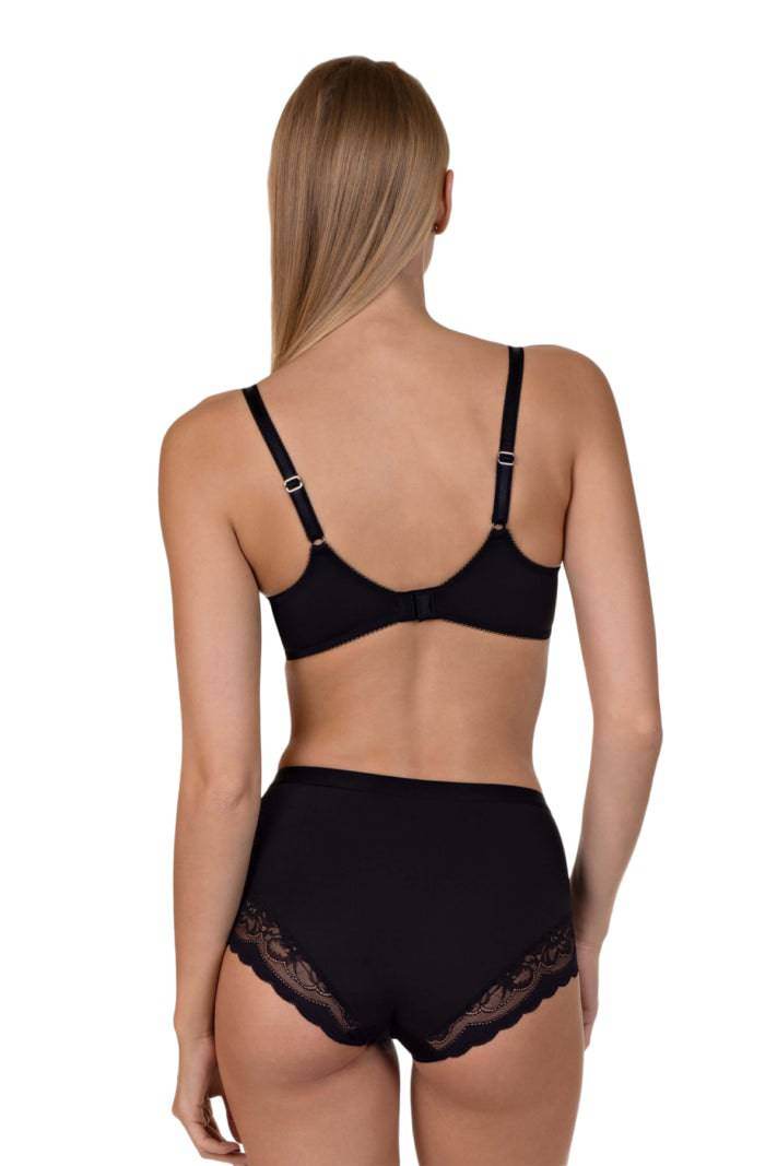 Reggiseno Sfoderato con ferretto Donna EVELYN 20226 Nero Lisca - evabiancheria