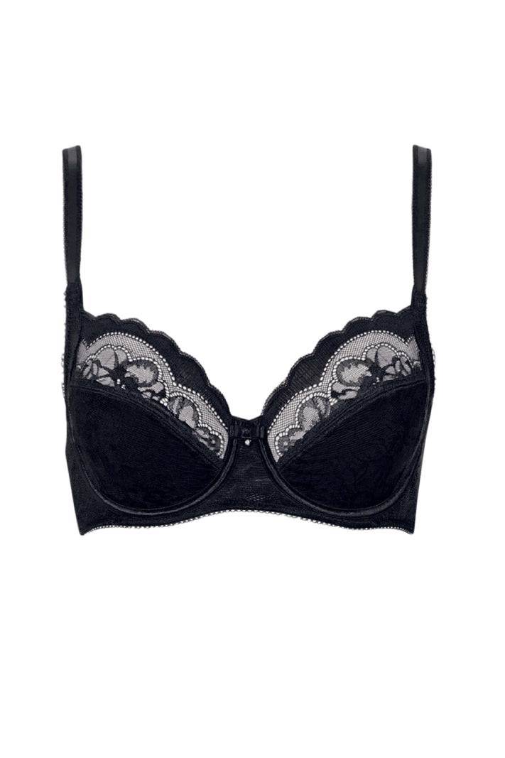 Reggiseno Sfoderato con ferretto Donna EVELYN 20226 Nero Lisca - evabiancheria