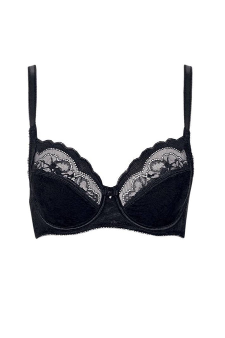 Reggiseno Sfoderato con ferretto Donna EVELYN 20226 Nero Lisca evabiancheria