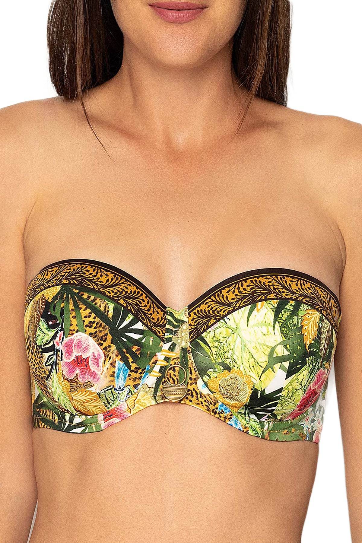 Reggiseno bikini Fascia Preformata Donna JUNGLE PANTHERE ABA5429 Lise Charmel - evabiancheria