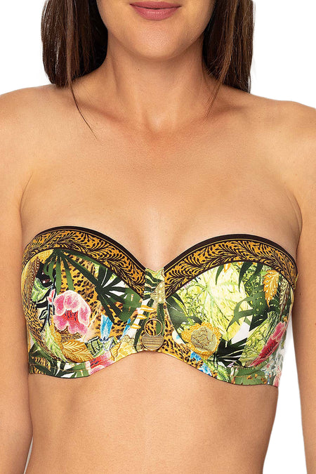 Reggiseno bikini Fascia Preformata Donna JUNGLE PANTHERE ABA5429 Lise Charmel evabiancheria