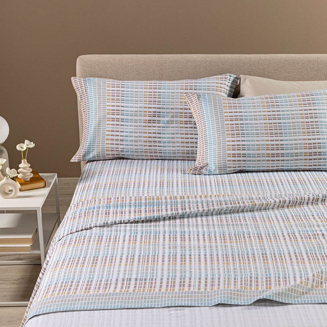 Lenzuola Tinta Unita Biancheria Norvegia cpl flan Caleffi - evabiancheria