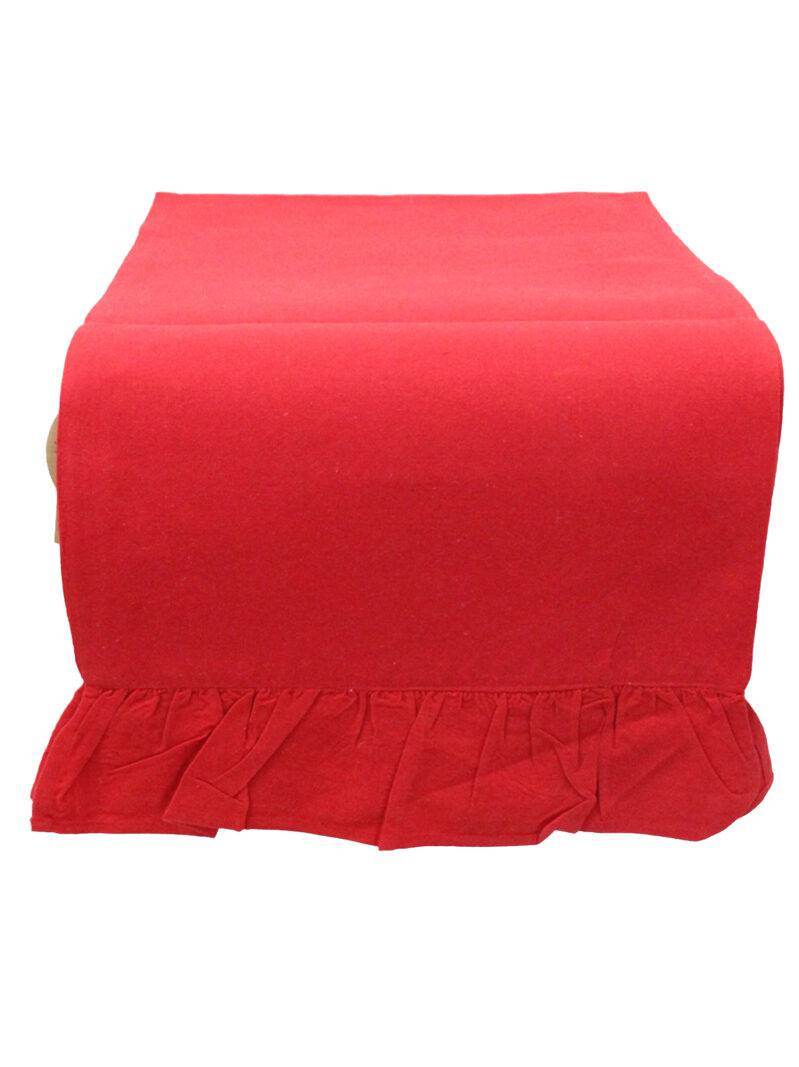 Runner Tinta Unita Biancheria ROUGE RUNNER Lovely Shabby - evabiancheria