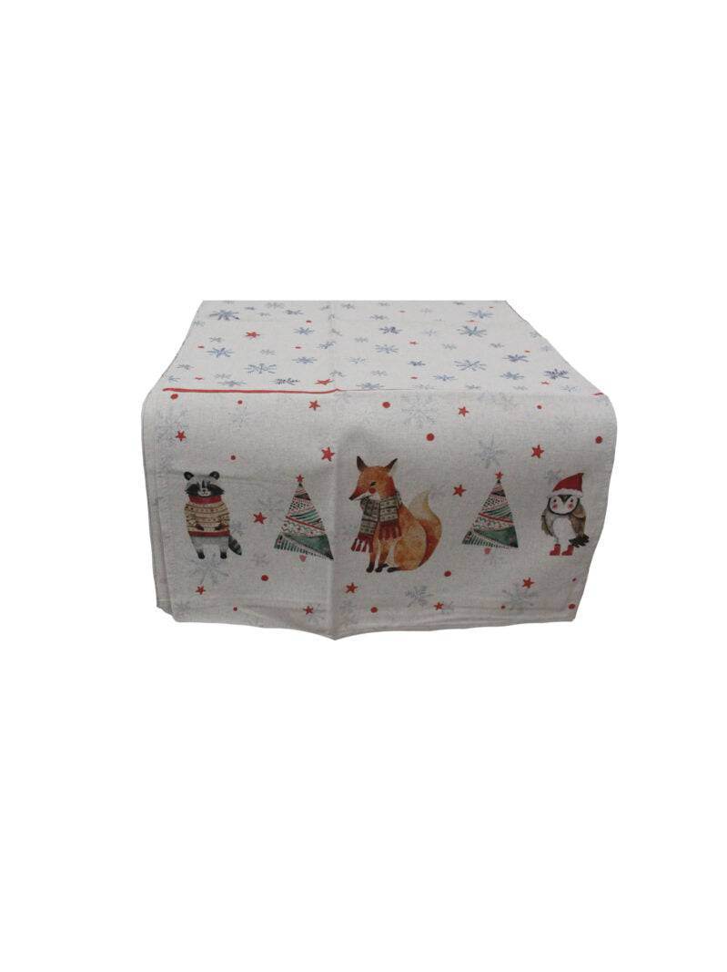 Runner stampato natalizio Biancheria KA0859 0101 Mae - evabiancheria