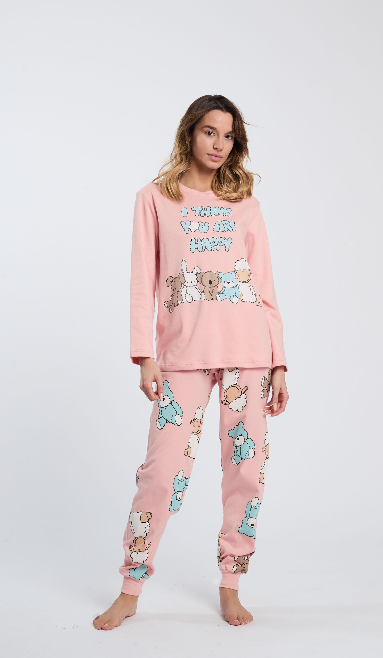 Pigiama Giro collo Donna H6692 Happy People