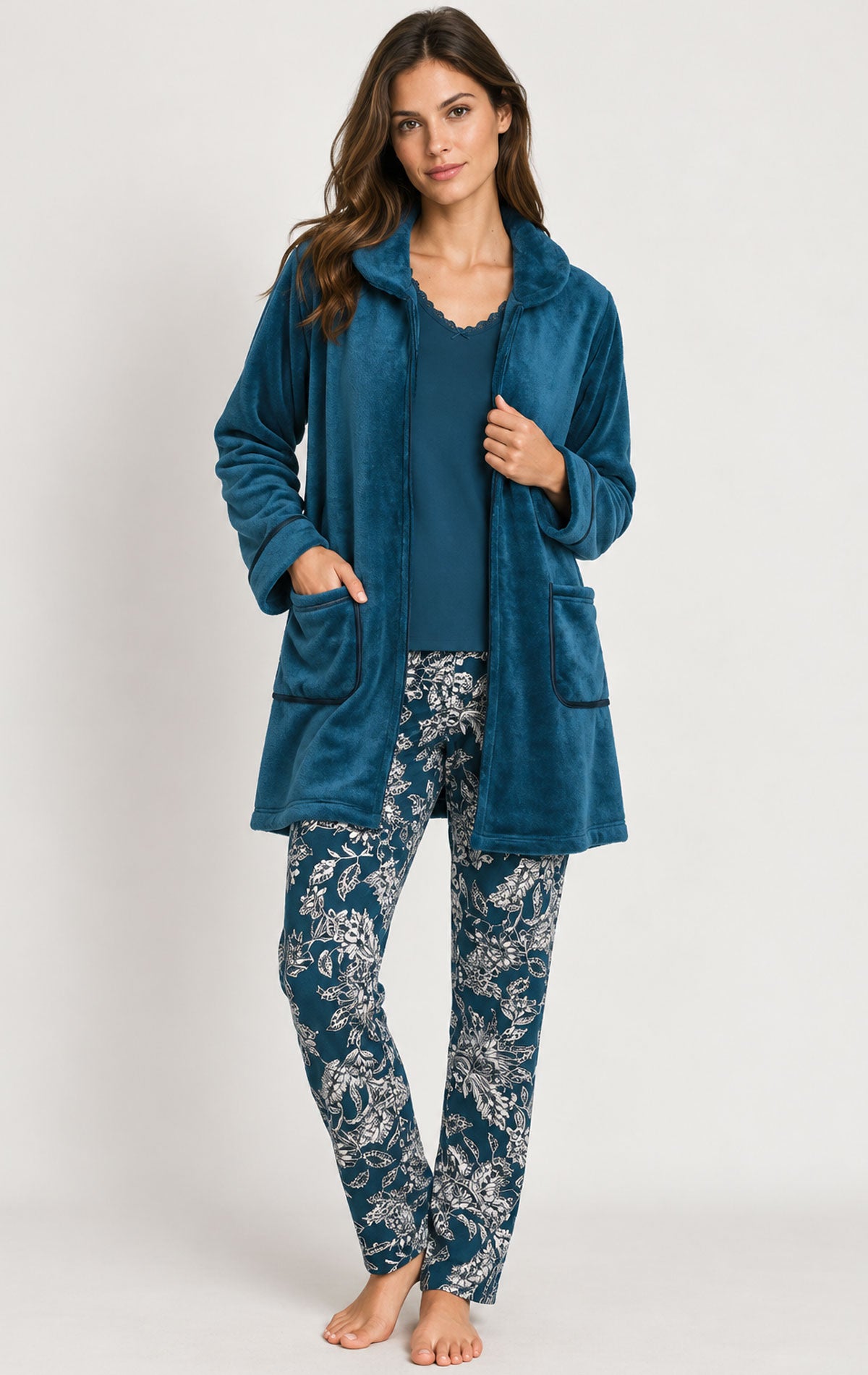 Completo pigiama Pigiama +Giacca Donna N21703 Promise