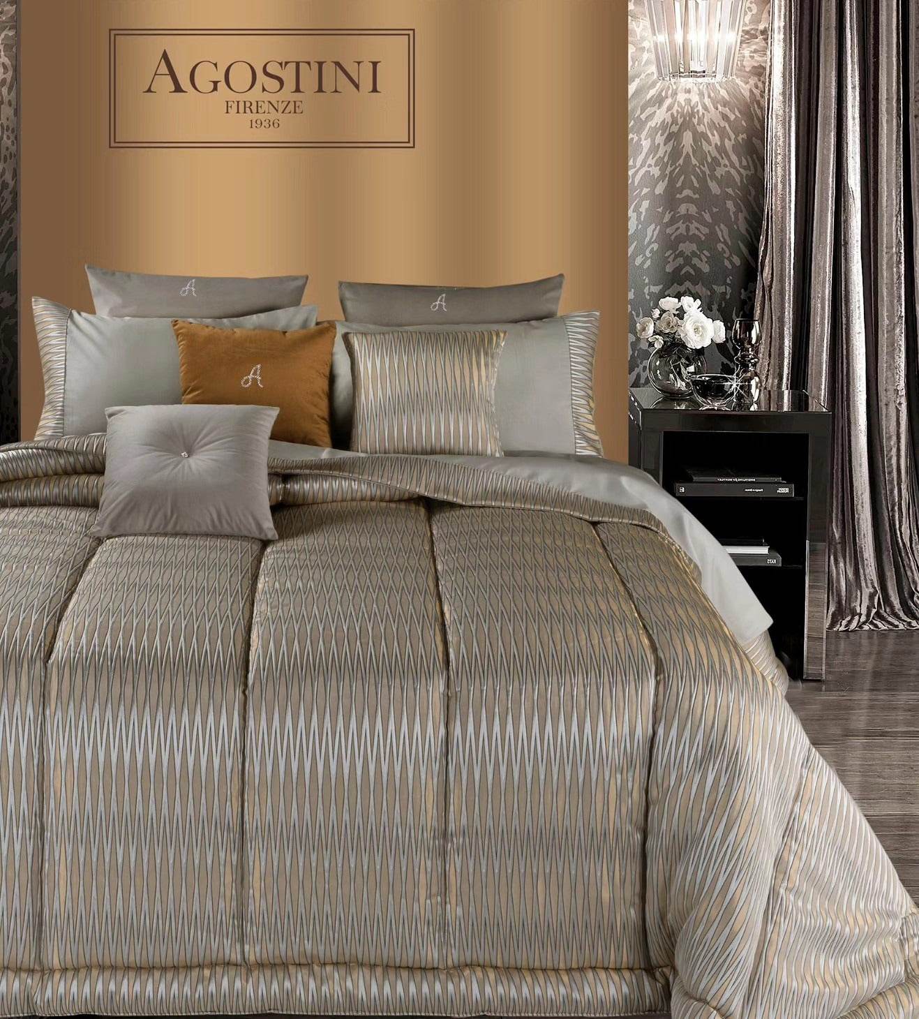 Trapunta matrimoniale Biancheria Ziggy trap Agostini - evabiancheria