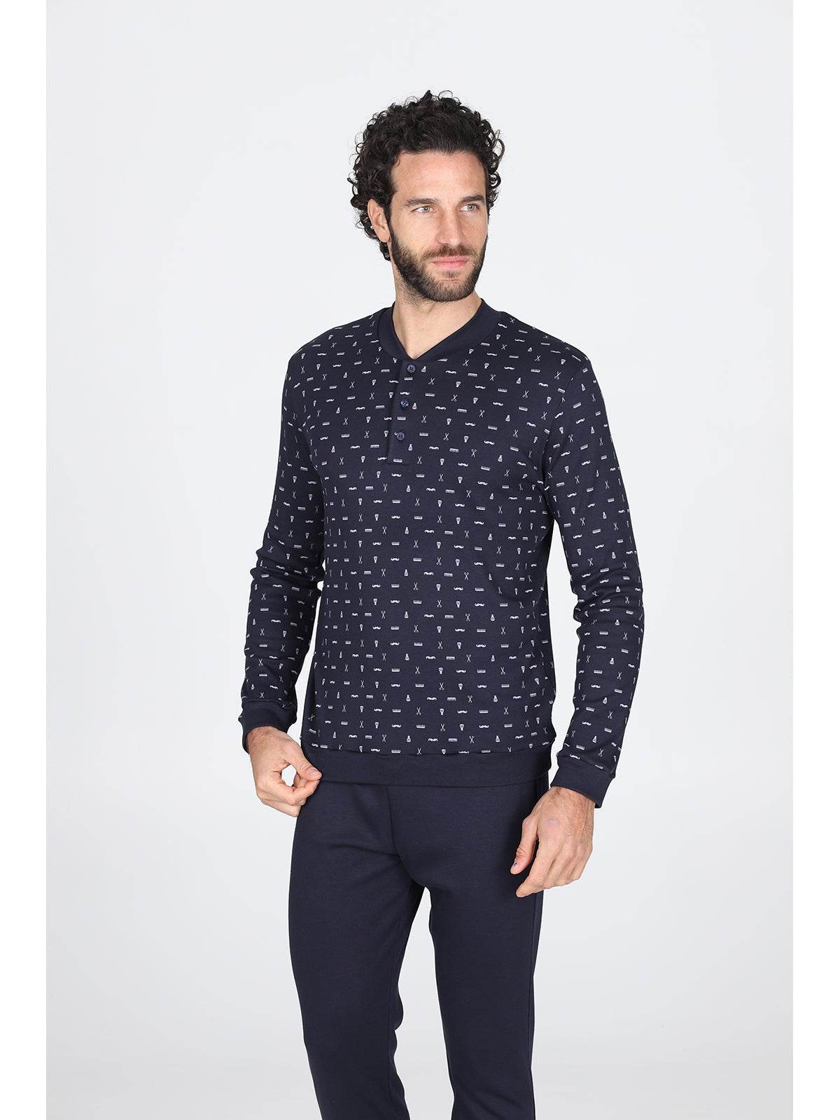 Pigiama Serafino Uomo Gaeta JAL188 Julipet - evabiancheria