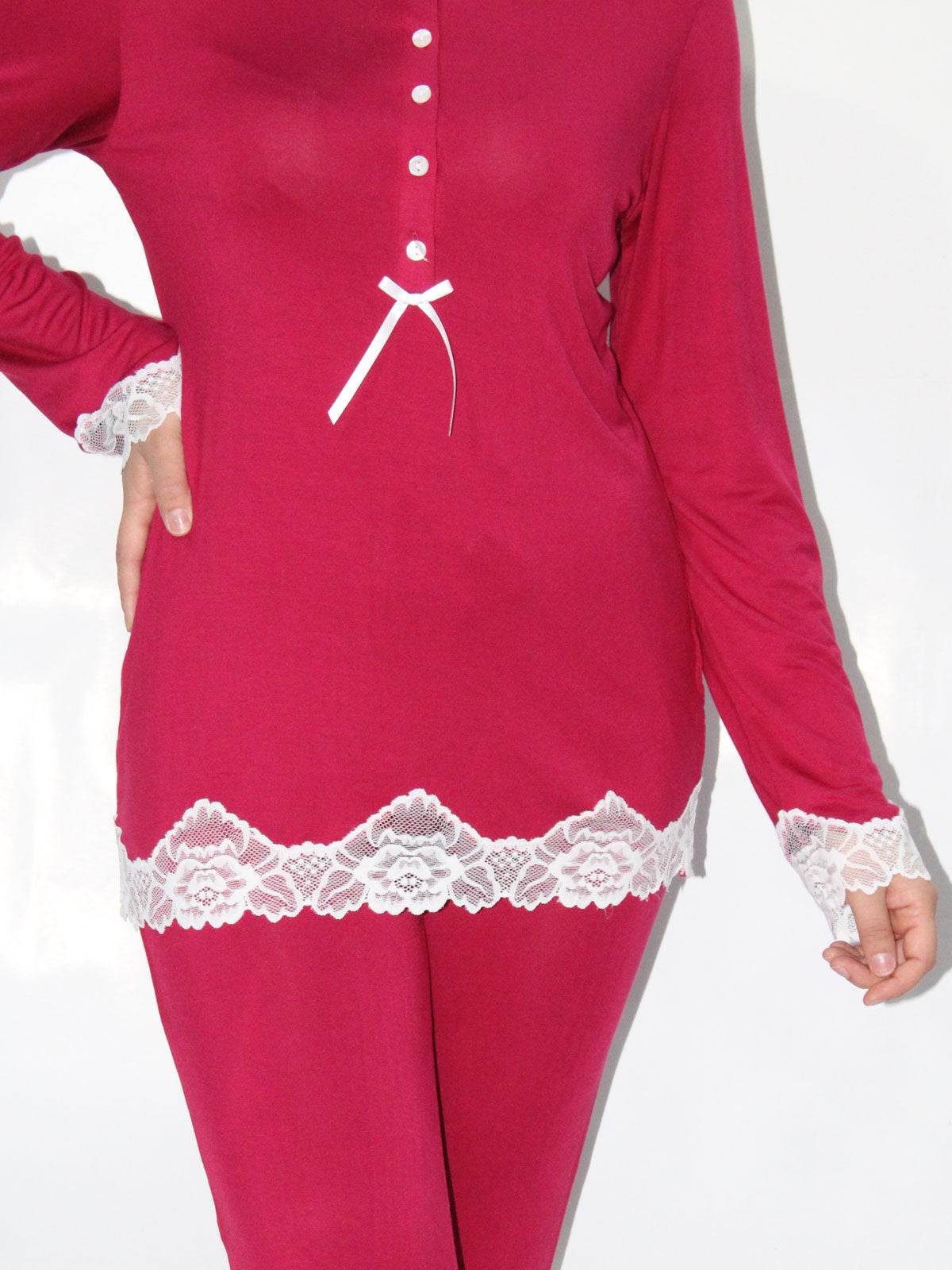 Pigiama Serafino Donna FR11 Verdissima - evabiancheria