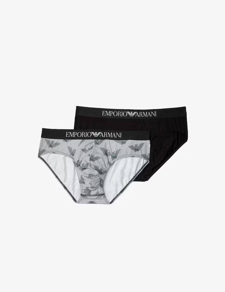 Slip Bi-pack Uomo 3F504 111733 Emporio Armani evabiancheria