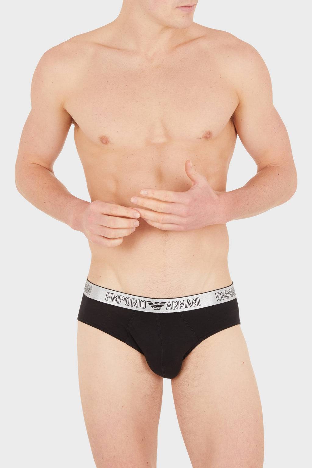 Slip Bi-pack Uomo 3F598 111733 Emporio Armani evabiancheria