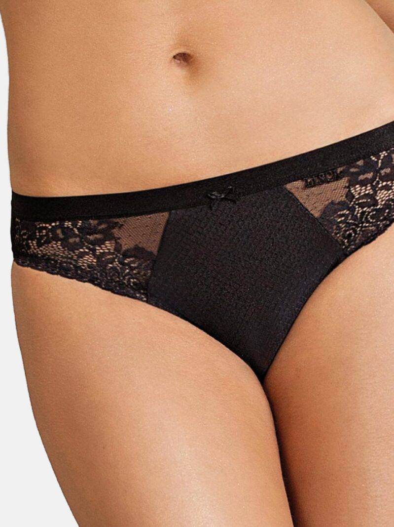 Slip Pizzo Donna UNIQUE 22085 NERO Lisca - evabiancheria