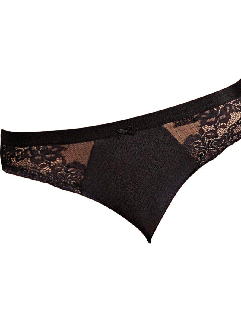 Slip Pizzo Donna UNIQUE 22085 NERO Lisca evabiancheria