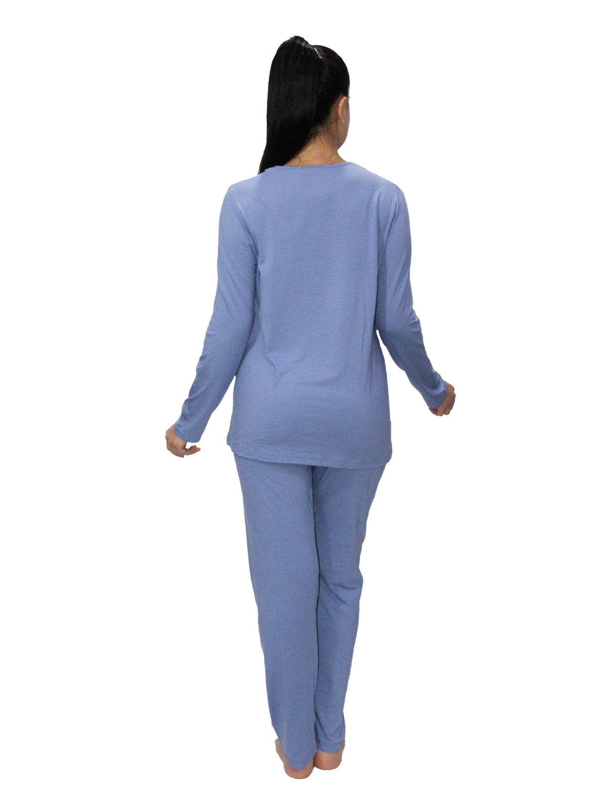 Pigiama Serafino Donna I24816 3 Prima Rosa - evabiancheria