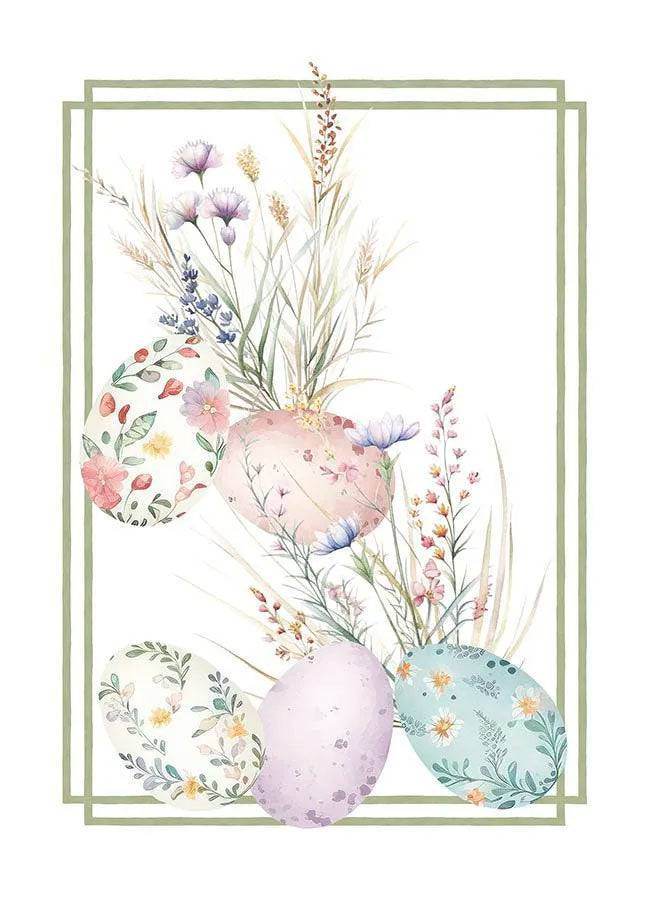 Strofinaccio stampato pasquale Biancheria Sorpresa canovaccio Tessitura Randi - evabiancheria