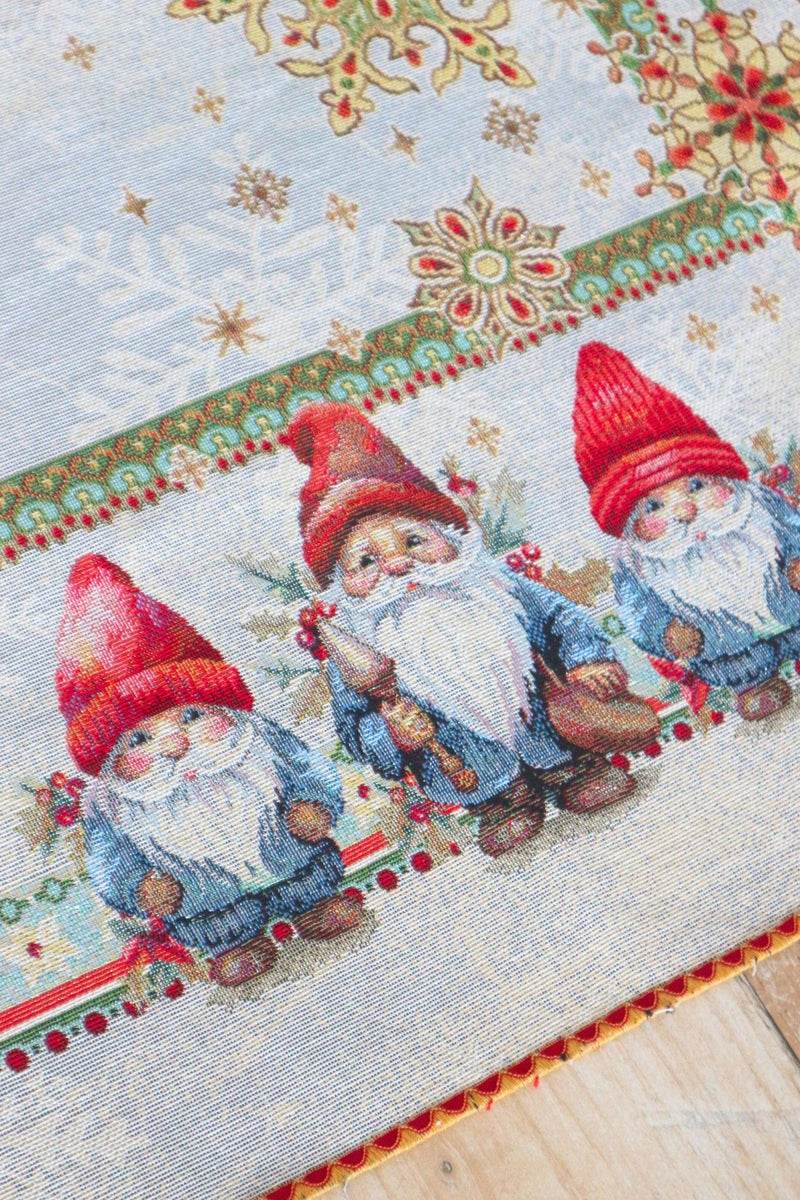 Runner 47x140 Natalizio Biancheria Gnomi Runner Nat Mae - evabiancheria