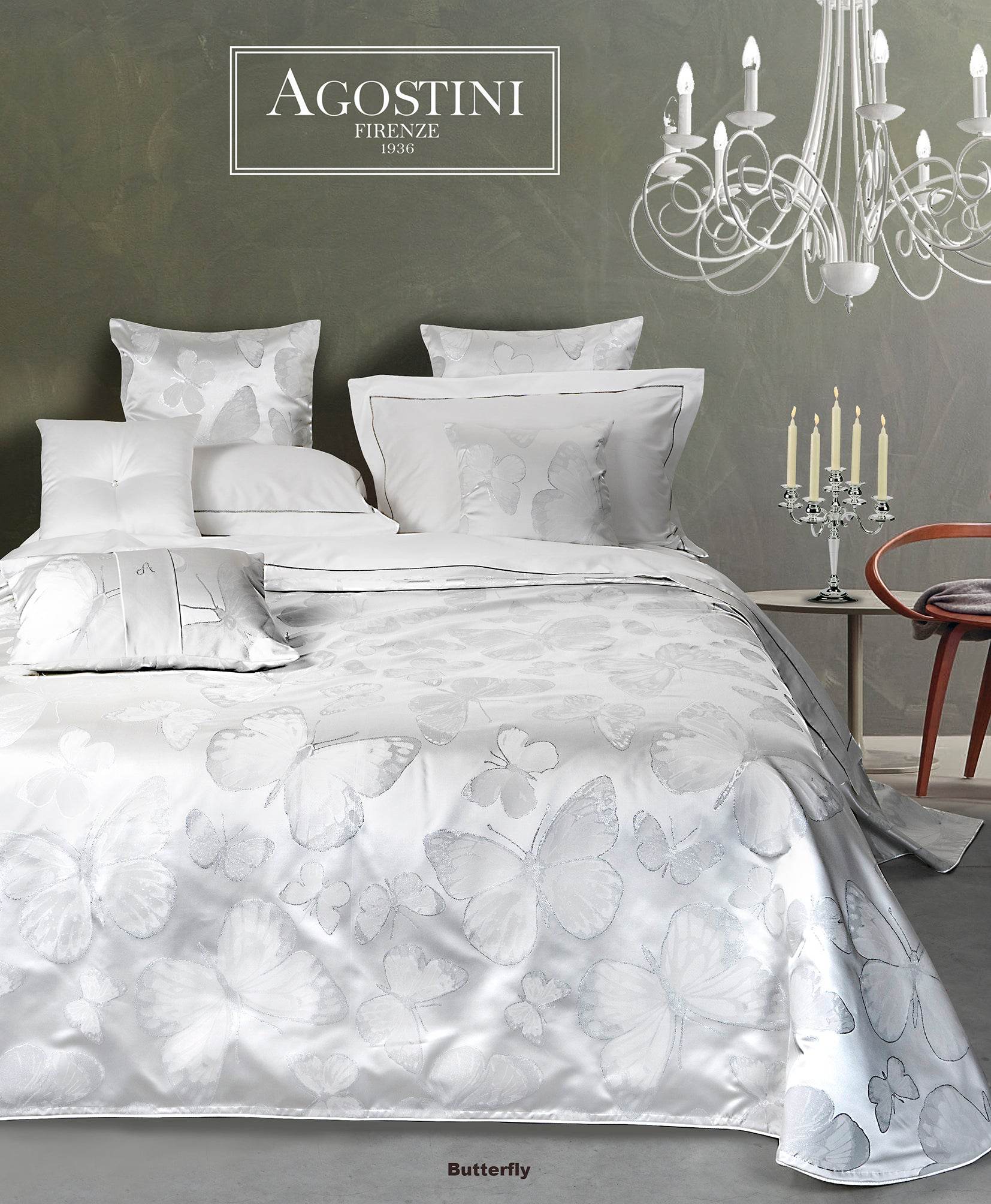 Copriletto jacquard Biancheria Butterfly CPT Agostini - evabiancheria