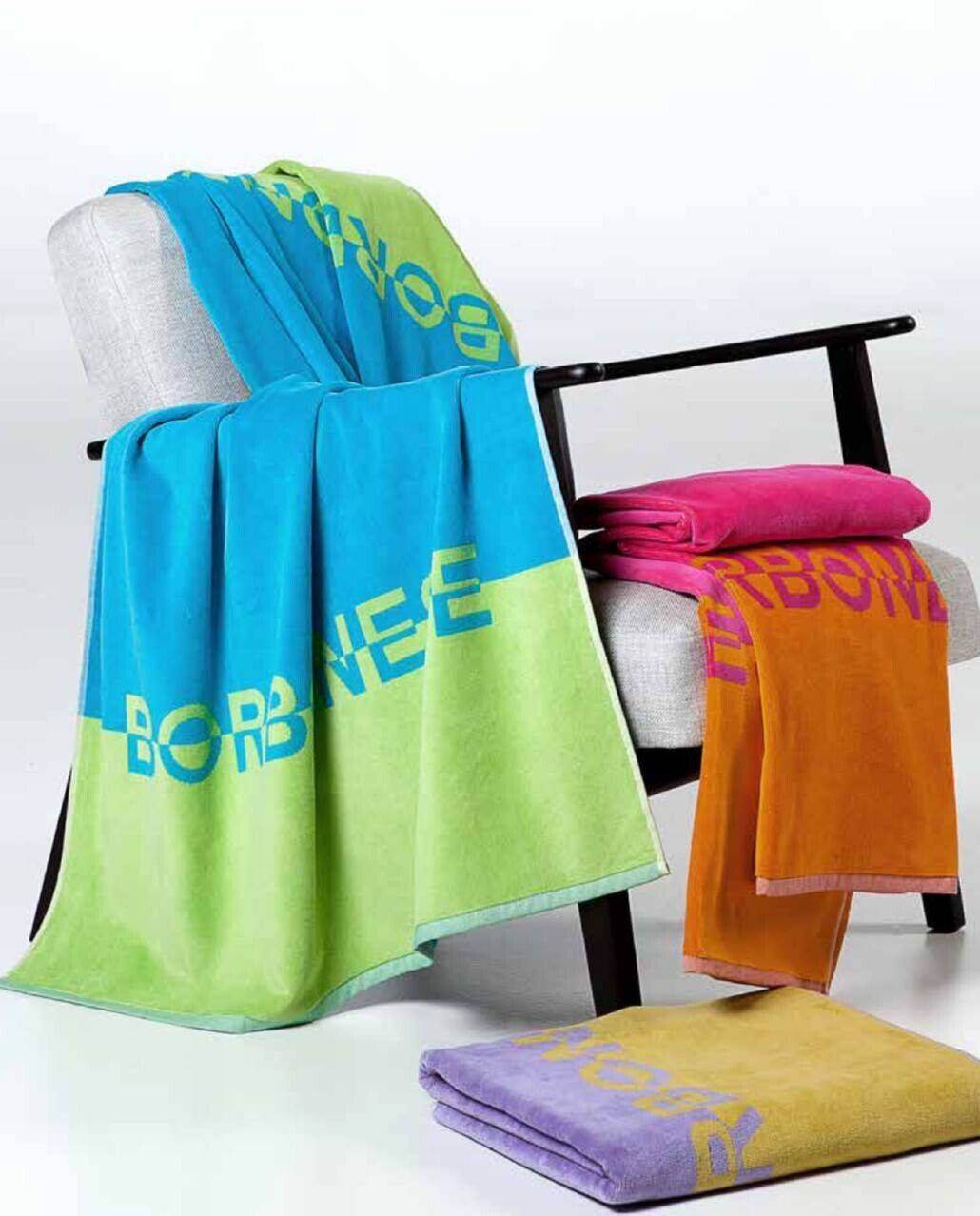 Telo Mare Bicolore Biancheria Trinidad Telo Mare Borbonese - evabiancheria