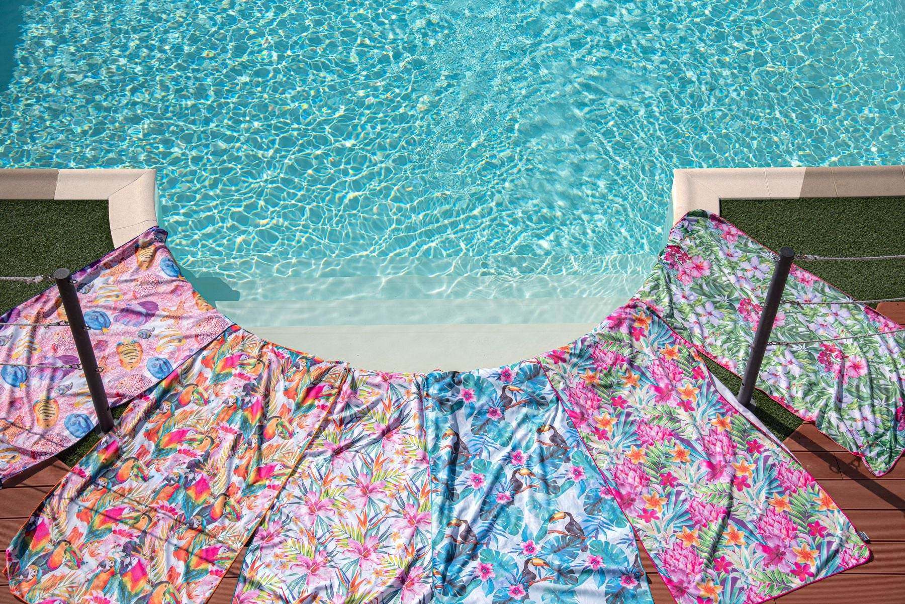 Telo Mare Stampato Unisex Tropicana telo mare Lovely Beach - evabiancheria