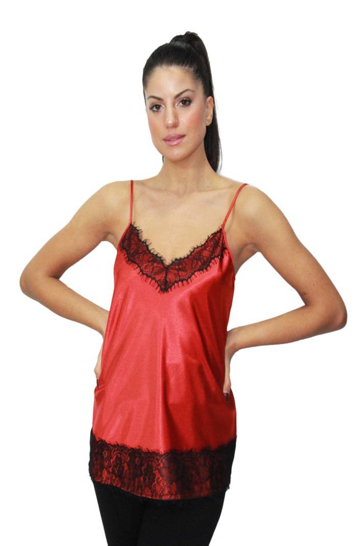 Top Bretellina Donna D1664 Ruggine Amadine evabiancheria